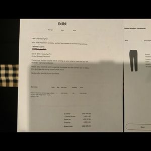 Burberry men’s joggers  /w receipt